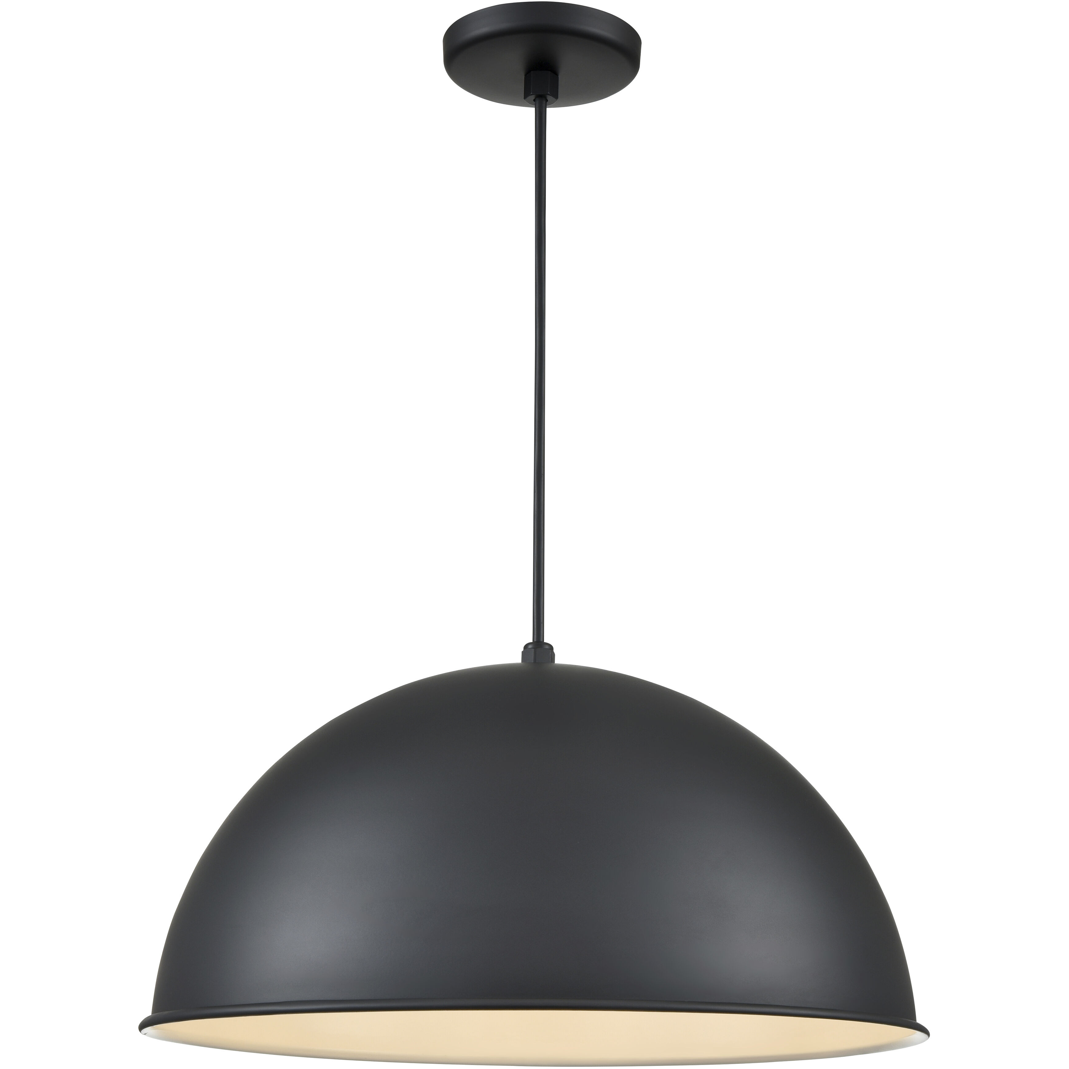 R Series 1 Light 18 inch Satin Black Outdoor Pendant